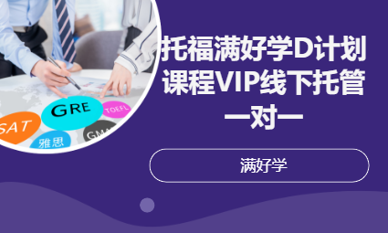 托福满好学D计划课程VIP线下托管一对一